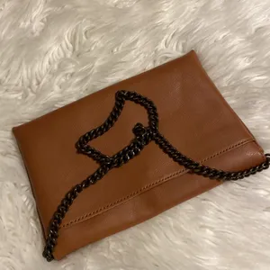 J.Crew 100% Leather Purse /Clutch tan/ brown color excellent condition thumbnail 8