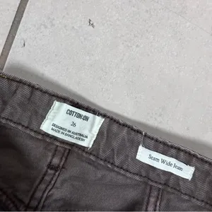 Cotton On Women Seam Wide Leg Dark Brown‎ Baggy Jeans Size 26 thumbnail 9