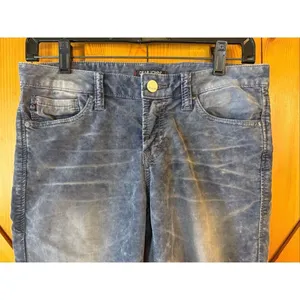 Dear John Marbled Grayish Blue Low Rise Lightweight Corduroy Jeans Size 27 (7302 thumbnail 2