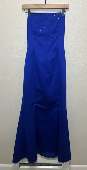 Vintage Jessica McClintock for Gunne Sax Strapless Mermaid Gown Size 9 thumbnail 1