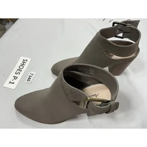 Womans Excellent American Eagle Slip On Sling Back Booties 11 Taupe Block Heel thumbnail 2