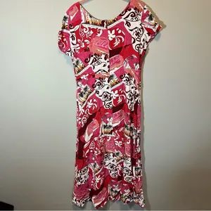 Jams World Aloha Hawaiian‎ Royal Hotel Dress Pink Large thumbnail 6