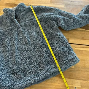 Thread & Supply Blue Daydream Sherpa Pullover Sweatshirt M thumbnail 5