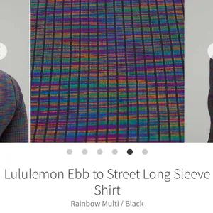 Lululemon Long Sleeve Crop Top Size 2 - Ebb To Street Rainbow Multi thumbnail 4