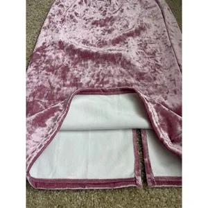Soft‎ Pink Velvet Midi Skirt Fleece Lined - Fits US XS/Small new thumbnail 4