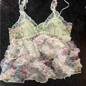 LoveShackFancy Like Floral Ruffle Tank Top thumbnail 1