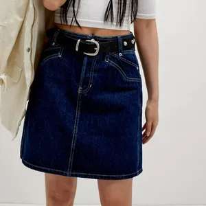 NWT Free People Suzy Denim Midi Skirt in Deep Blue Crush thumbnail 4