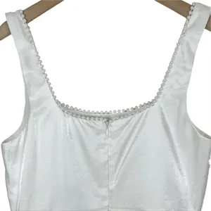 NWT Lulus White Pearl Trim Sleeveless Mini Dress Size Small thumbnail 5