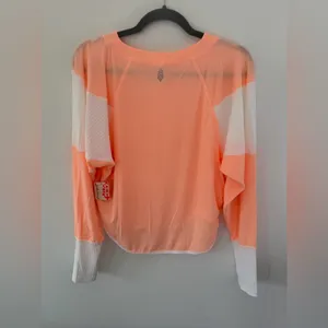 FP Movement by Free People Peach and White Long Sleeve Top size small thumbnail 9
