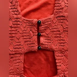Persimmon Lace sleeveless Poppy Cutout Mini Dress open back fall XS thumbnail 3