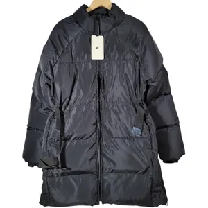 Fabletics Black Puffer Coat Midi Belted Stand Collar Full Zip Women's Winter XXL thumbnail 4
