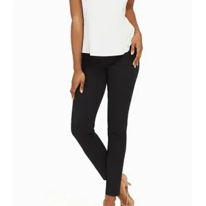 Spanx Polished Ankle Slim Pants Classic Black High-Rise Waist Shapewear Trousers thumbnail 4