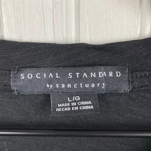 Social Standard by Sanctuary Women's One And Only Tee Shirt Black Size Large thumbnail 5