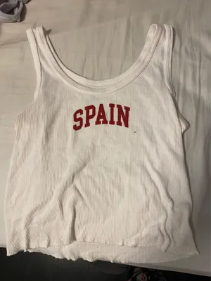 Brandy Melville white Spain tank top thumbnail 1