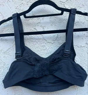 MD 34DD black no padding fabric sports bra thumbnail 3