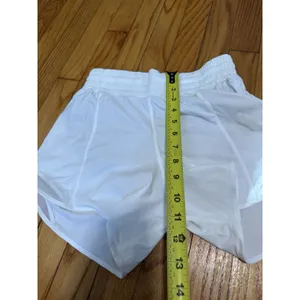 Lululemon Hotty Hot Short *High-Rise Long 4" White Size 4 thumbnail 4