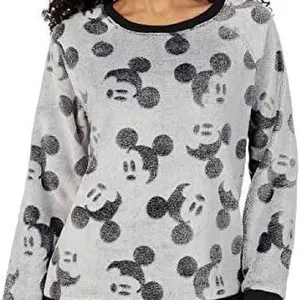 Disney Gray Mickey Mouse Plush Sweater Top thumbnail 1