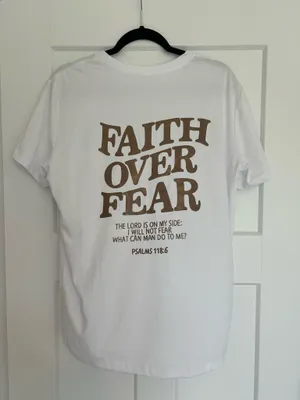 Faith over Fear White Size L thumbnail 1