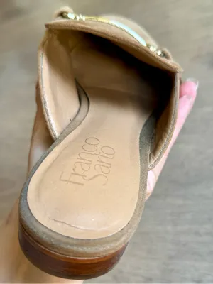 Franco Sarto Tan Suede Loafer Mules thumbnail 4