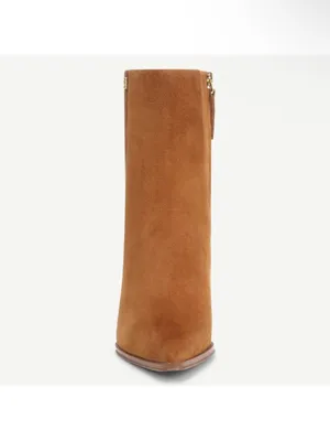 Franco Sarto "Appia" saddle Brown Suede Heeled dress Boots bootie NIB 8.5 thumbnail 5