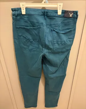 American Eagle Outfitters Teal Blue Sky High Jeggings thumbnail 4