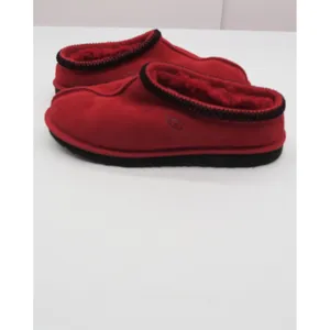 UGG Tasman Red Suede Sheepskin Lined Slippers Mens 6 Womens 8 1019066 thumbnail 4