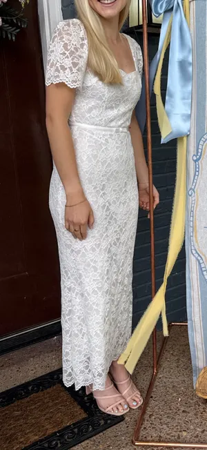 Nsr White maxi dress thumbnail 2