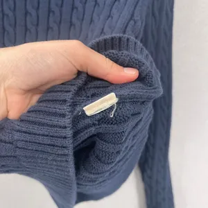 LL Bean Cable Knit Sweater Womens *XS/Small Blue Crewneck Fall Winter Preppy thumbnail 6
