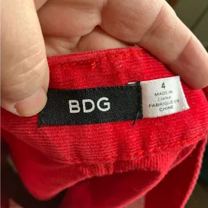 BDG urban outfitters red corduroy mini skirt‎ women’s size 4 casual punk party thumbnail 5