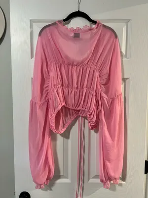 Revolve SNDYS Pink Sheer Top thumbnail 3