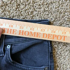 Denim Forum The Arlo High Rise Straight Leg Black Button Fly‎ Jeans Size 27 thumbnail 15