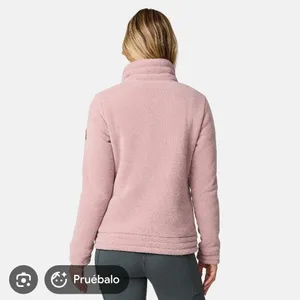 Free‎ Country Womens Mauve Pink Full Zip Faux Fur Lined Fleece Jacket Medium thumbnail 3