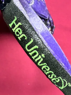 Disney Parks Haunted Mansion Purple Velvet Bow Minnie Mouse Headband thumbnail 6