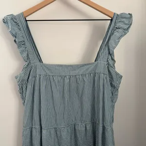 Nation LTD Large Camille Midi‎ Sundress Spritz Stripe Mint Blue Tiered Resort thumbnail 3