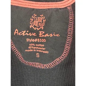 Active Basic Tank Top Womens Small‎ Black Ribbed Racerback Scoop Neck Stretch thumbnail 8