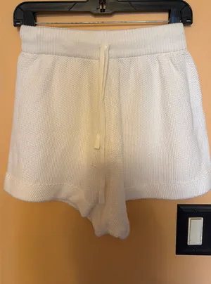 Grey Bandit Knit Shorts White Waffle thumbnail 1