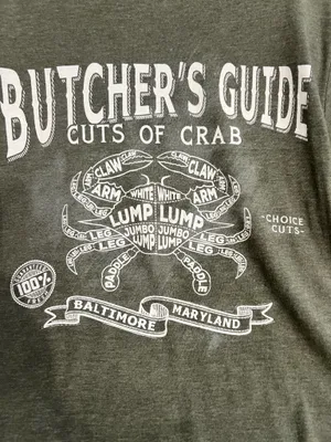 The Duck Co Green Graphic T-Shirt with Butcher's Guide Print thumbnail 2