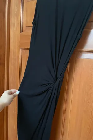 ASTR Black Asymmetric Tank Dress thumbnail 2