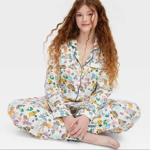 New nwt roller rabbit x target road trip long sleeve pajama set size small thumbnail 1