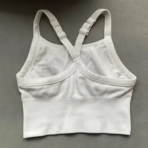 Alo Yoga Seamless Ribbed Favorite Bra Tank White S thumbnail 5