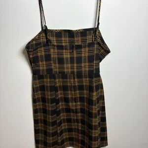 Forever 21 Women's Brown and Black Plaid Square Neck Sleeveless Mini Dress thumbnail 3
