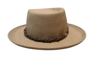 Vintage Coldwater Creek Womens One Size Light Brown Hat Braided Beaded 100% Wool thumbnail 1
