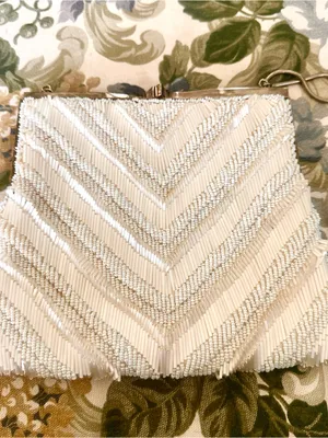 Vintage 1950s mid-century beaded evening purse thumbnail 6
