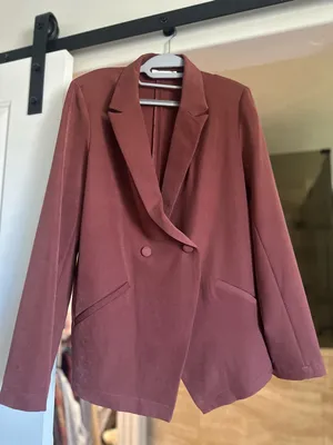 Womens Dusty Rose Blazer Jacket Pink Size XL thumbnail 2