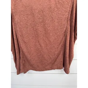Max Studio London Womens Size M Burnt Orange Brown Scoop Neck Textured Top thumbnail 3