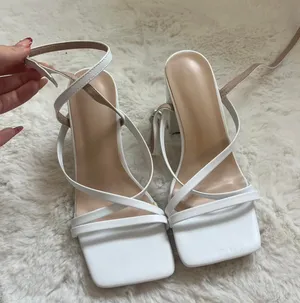 White square high heels Size 5.5 thumbnail 1