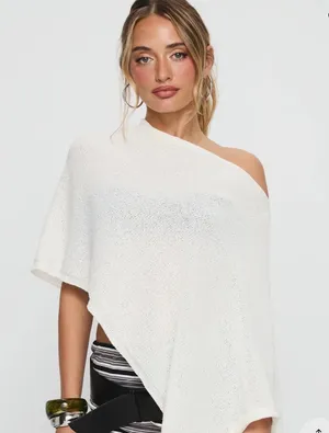 Rouse Off Shoulder Knit Poncho Top thumbnail 1