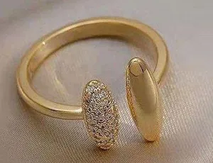 18K Gold Plated Adjustable Open Ring for Women,Statement Ring,Gold Ring thumbnail 1