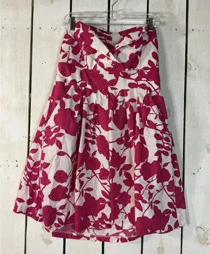 Corey Lynn Pink and White Floral Dress Size 16 thumbnail 1