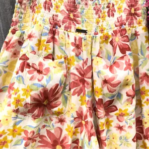 NEW billabong smooth sailing smocked high waist floral print pants S thumbnail 9